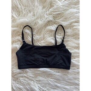 Skims Fits Everybody Maternity Nursing Scoop Bralette 
Onyx Size Small